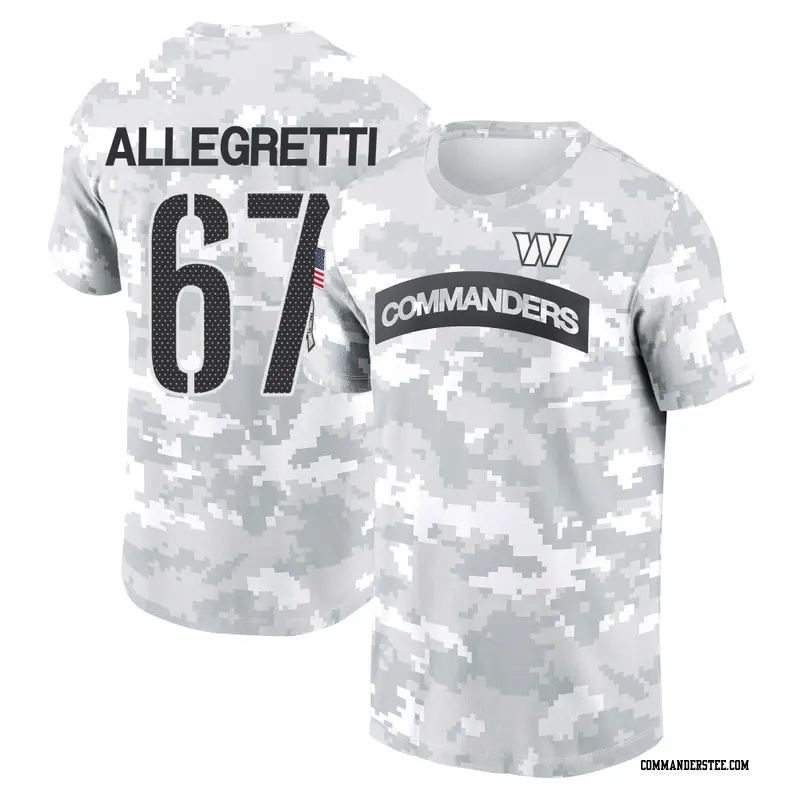 Men's Washington Commanders ＃67 Nick Allegretti Camo Arctic 2024 Salute to Service Performance T-Shirt