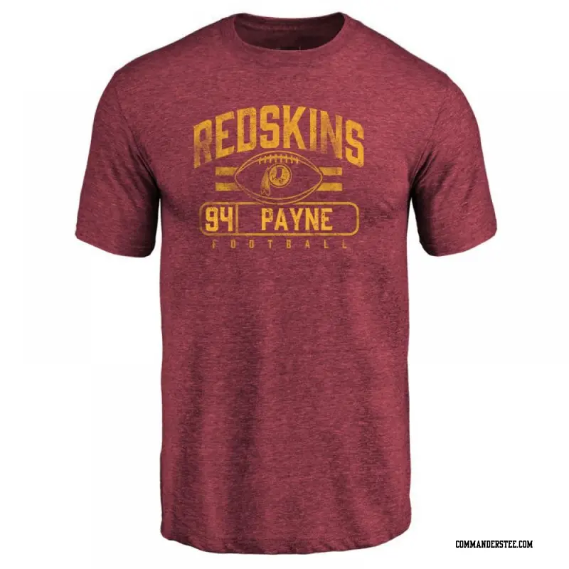 Men's Washington Commanders ＃94 Daron Payne Flanker T-Shirt Burgundy