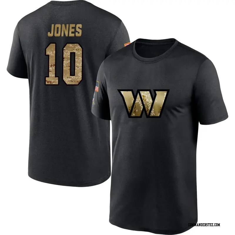 Youth Washington Commanders ＃10 Jacoby Jones Black 2020 Salute To Service Performance T-Shirt